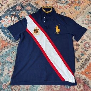 Polo by Ralph Lauren Navy Shirt with Yellow Accents